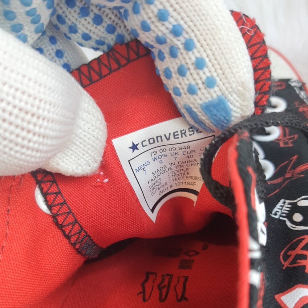 Converse CT All Star Size US MENS 7 WOMENS 9 Anarchy BLACK/RED - Picture 13 of 13